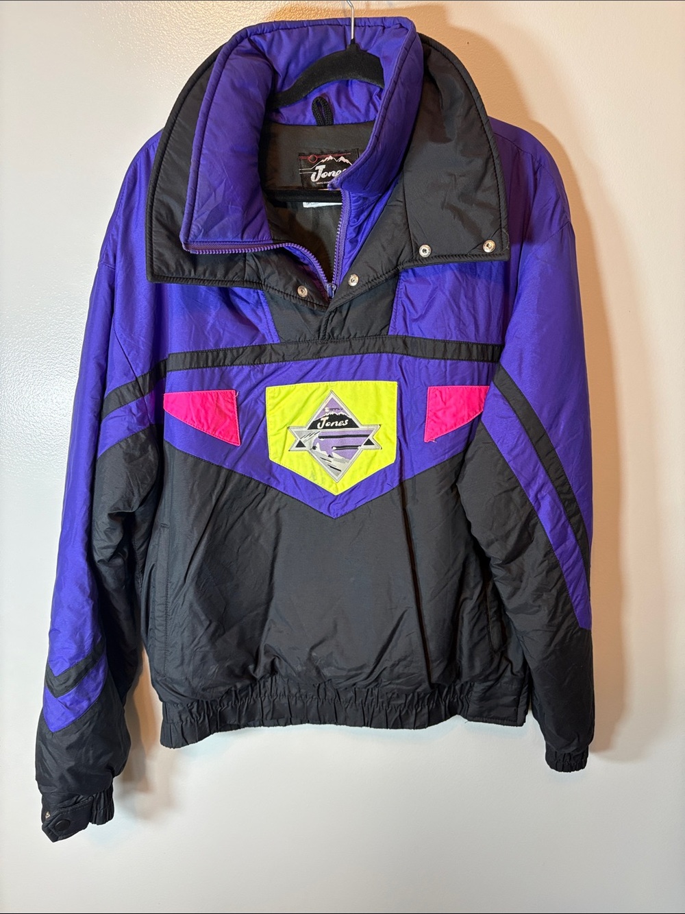 Vintage Purple & Black Pullover Ski Jacket by Jones